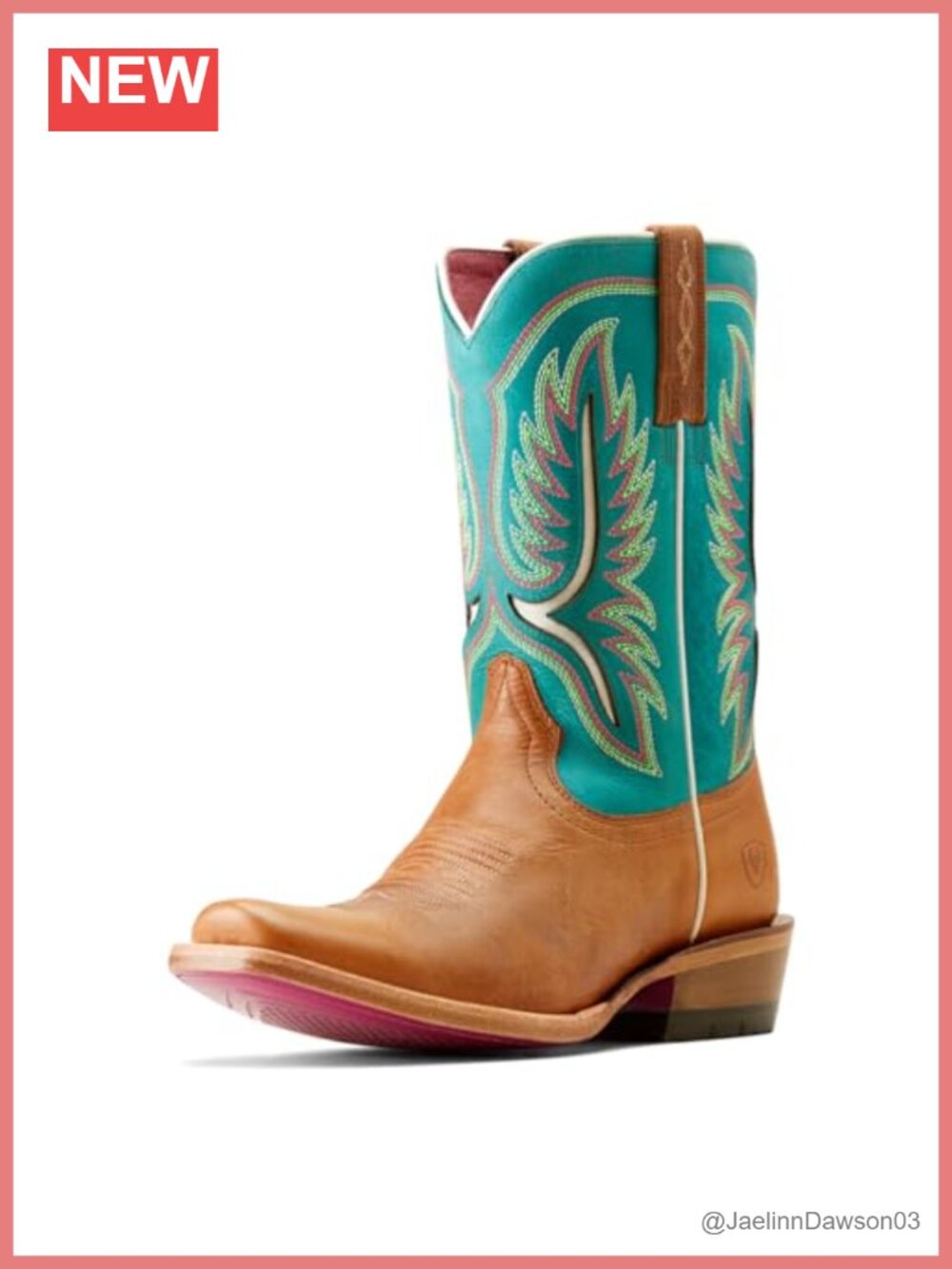 Western Boots Mid-Calf Leather Pull-On Square Toe